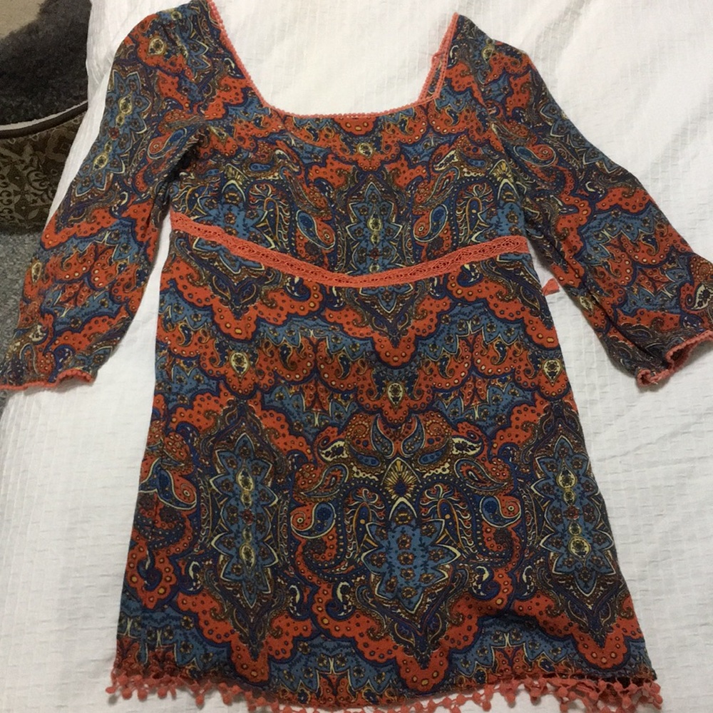 Free people paisley babydoll dress